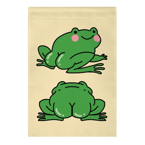 Frog Butt Garden Flag