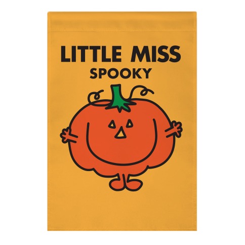 Little Miss Spooky Halloween Pumpkin Garden Flag