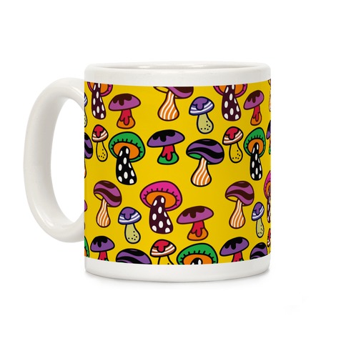 Funky Mushroom Pattern Coffee Mug
