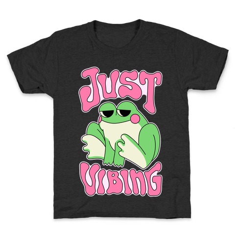 Just Vibing Groovy Frog Kids T-Shirt