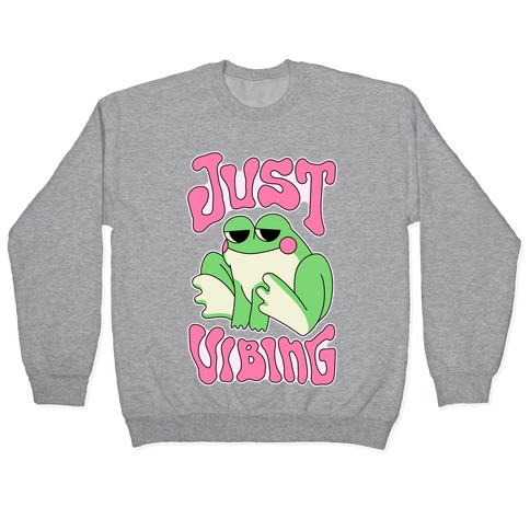 Just Vibing Groovy Frog Pullover