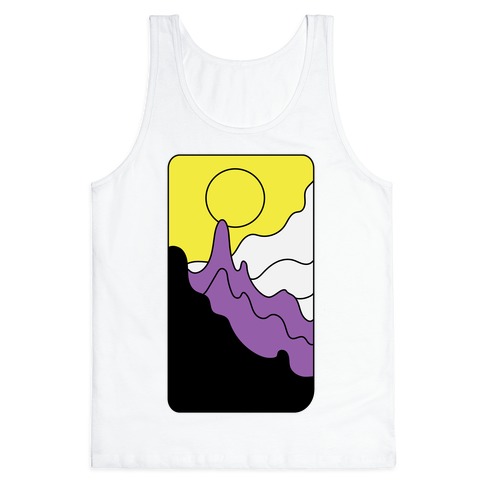 Groovy Pride Flag Landscapes: Nonbinary Flag Tank Top