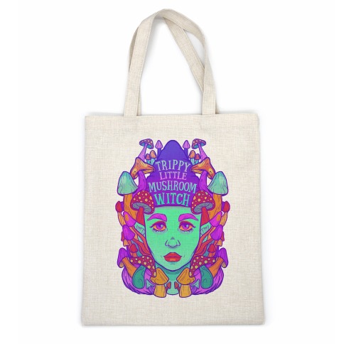 Trippy Little Mushroom Witch Casual Tote