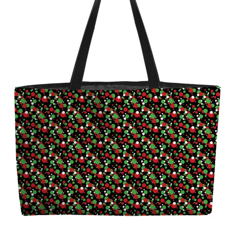 Red And Green Holiday Confetti Weekender Tote