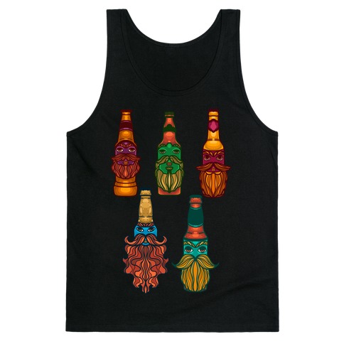 Beers With Beards Pattern Tank Top