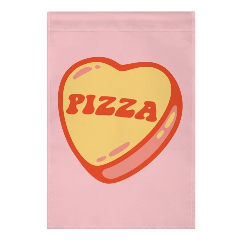 Pizza Candy Heart Garden Flag
