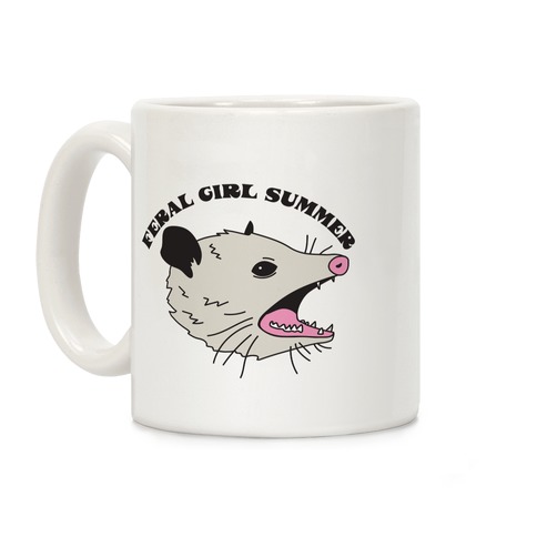 Feral Girl Summer Opossum Coffee Mug