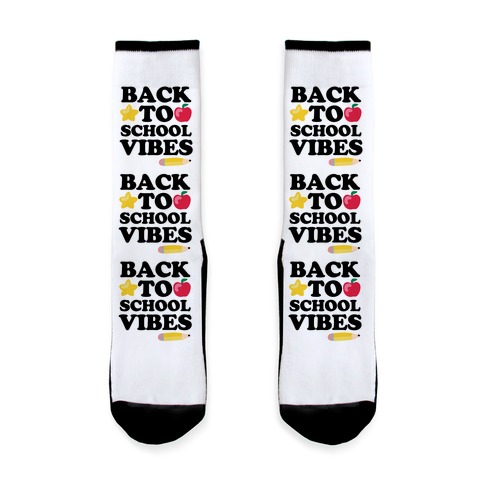 Back to School Vibes Sock
