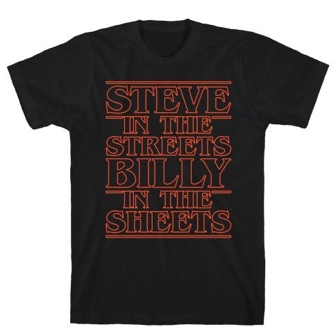 Steve In The Streets Billy In The Sheets Parody White Print T-Shirt