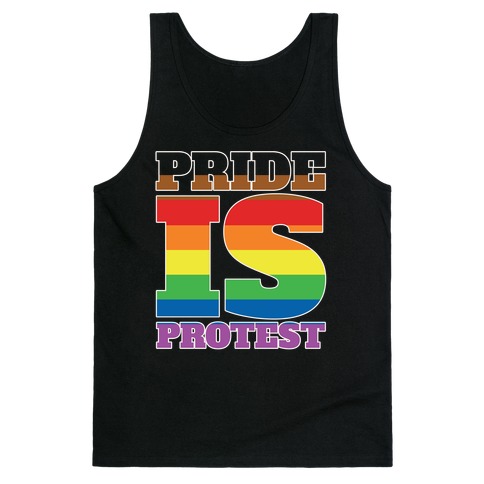 Pride Is Protest White Print Tank Top
