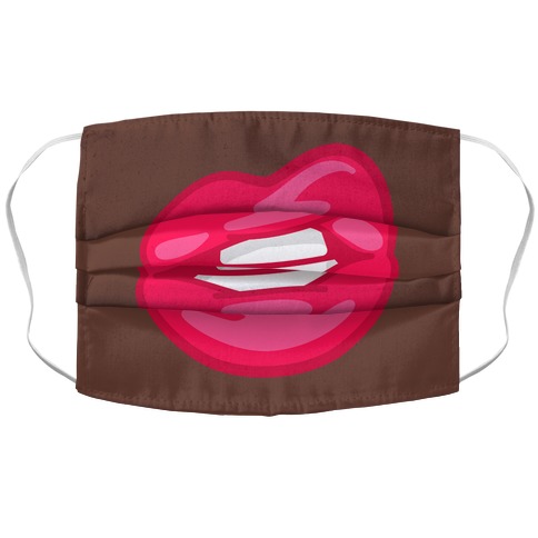 Lips (brown skin) Accordion Face Mask