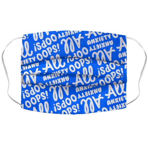 Oops! All Anxiety Accordion Face Mask