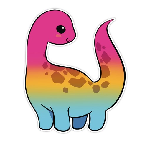 Pansexual-Dino Die Cut Sticker