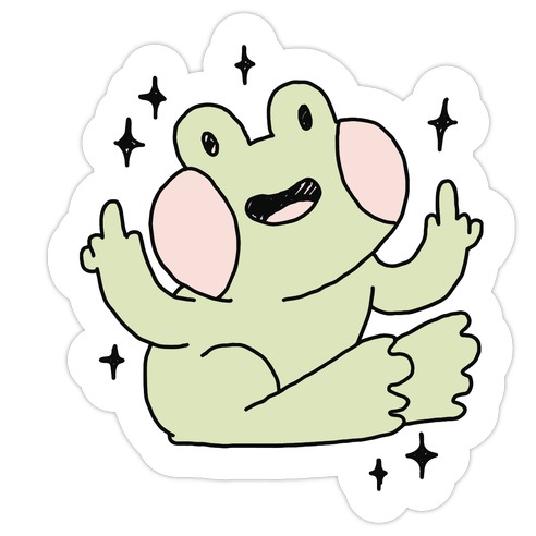 Flicky Frog  Die Cut Sticker