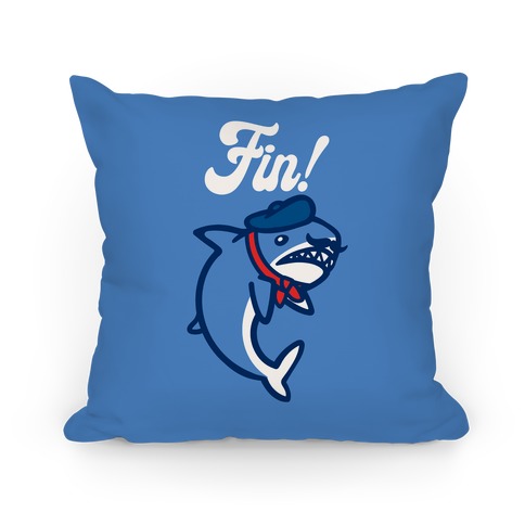 Fin French Shark Parody Pillow
