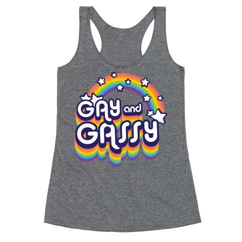 Gay and Gassy Rainbow Racerback Tank Top