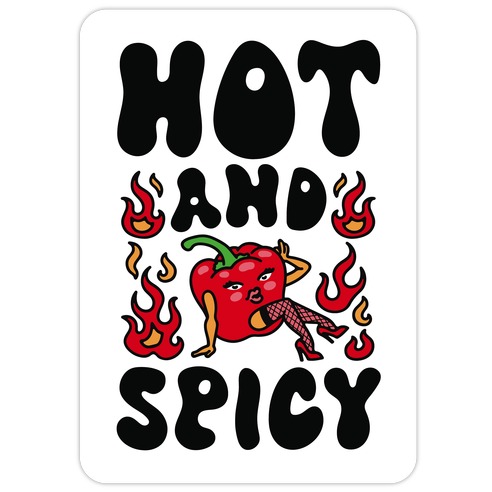 Hot And Spicy Pepper Die Cut Sticker