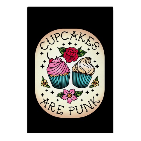 Cupcakes Are Punk Garden Flag