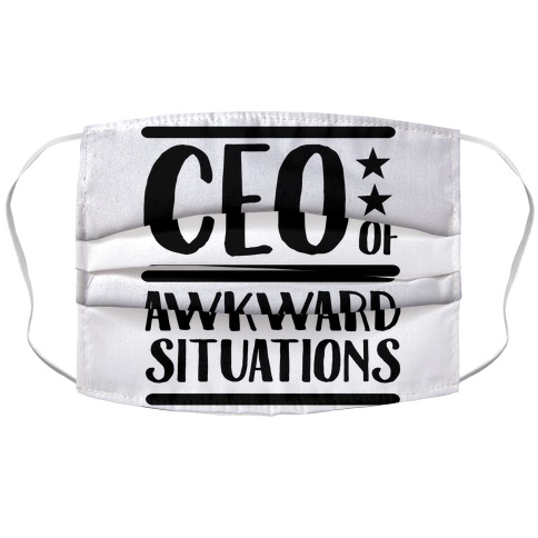 CEO Of Awkward Situations Accordion Face Mask
