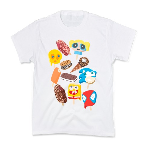Ice Cream Truck Treats Pattern Kids T-Shirt