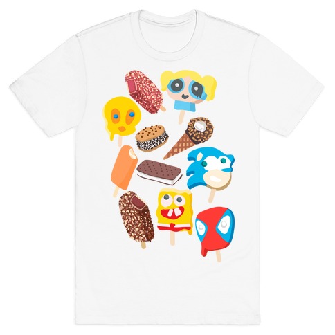 Ice Cream Truck Treats Pattern T-Shirt