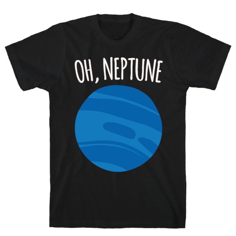 Oh Neptune White Print T-Shirt