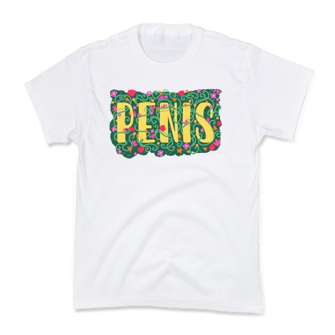 Hidden Penis Typography Kids T-Shirt