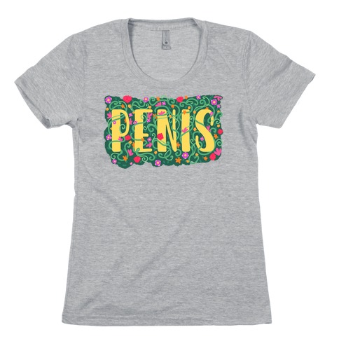 Hidden Penis Typography Womens T-Shirt