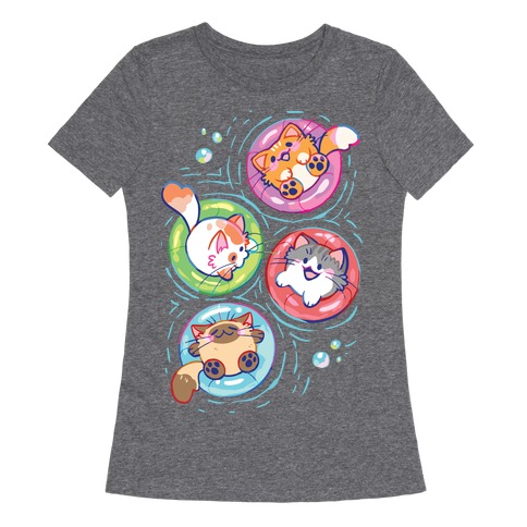 Pool Party Cats Womens T-Shirt