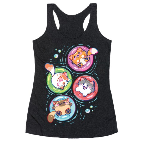 Pool Party Cats Racerback Tank Top