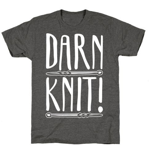 Darn Knit White Print T-Shirt