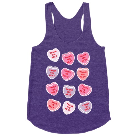 Thank You Next Candy Hearts Racerback Tank Tops | LookHUMAN