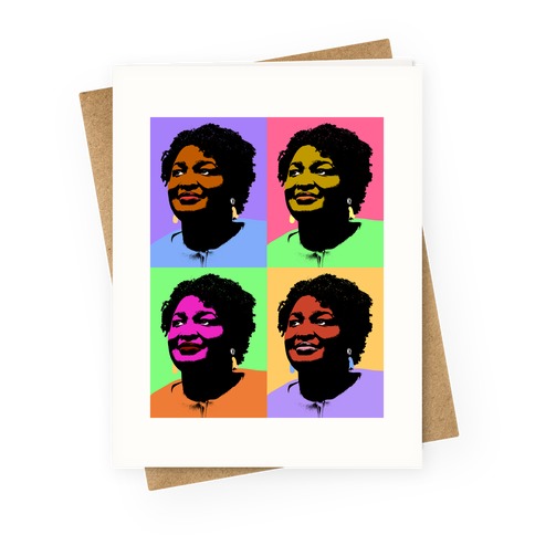 Pop Art Stacy Abrams Greeting Card
