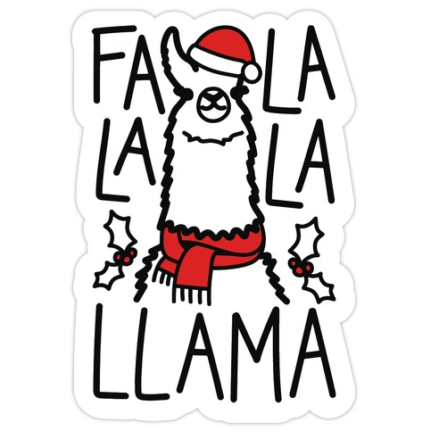 Falalala Llama Die Cut Sticker
