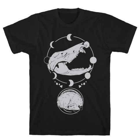 Occult Trash Possum White Print T-Shirt