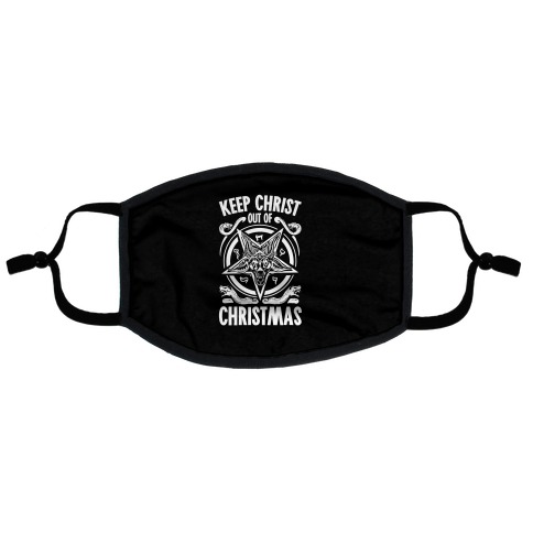 Keep Christ Out of Christmas Baphomet Flat Face Mask