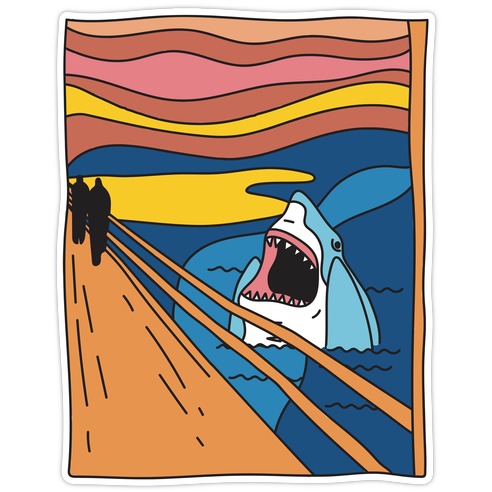 The Shark Scream Die Cut Sticker