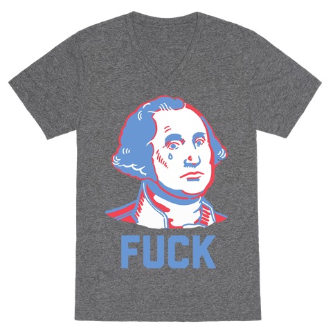 George Washington: F*** V-Neck Tee Shirt