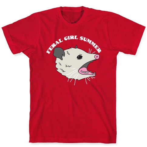 Feral Girl Summer Opossum T-Shirts | LookHUMAN