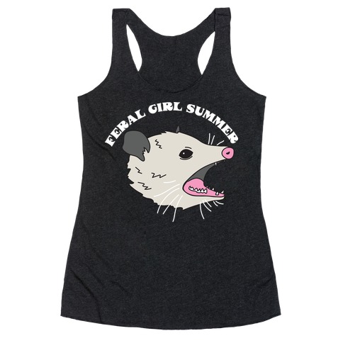 Feral Girl Summer Opossum Racerback Tank Top