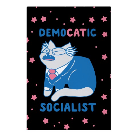 DemoCATic Socialist Garden Flag