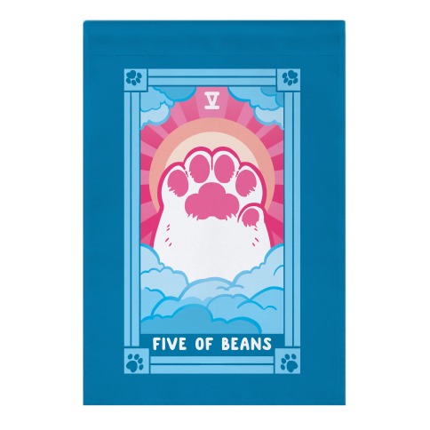 Five of Beans Garden Flag