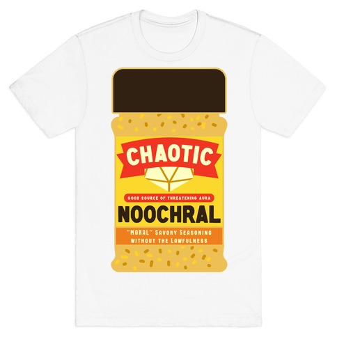 Chaotic Noochral (Chaotic Neutral Nutritional Yeast) T-Shirt