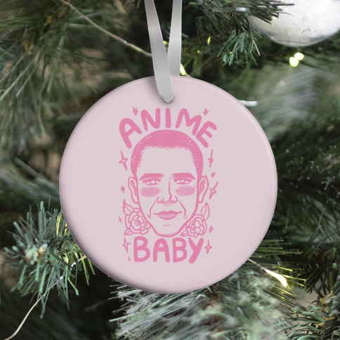 Anime Baby Obama Ornament