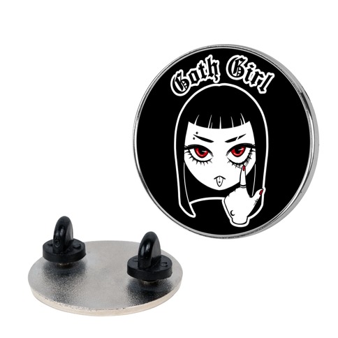 Goth Girl (black) Pin