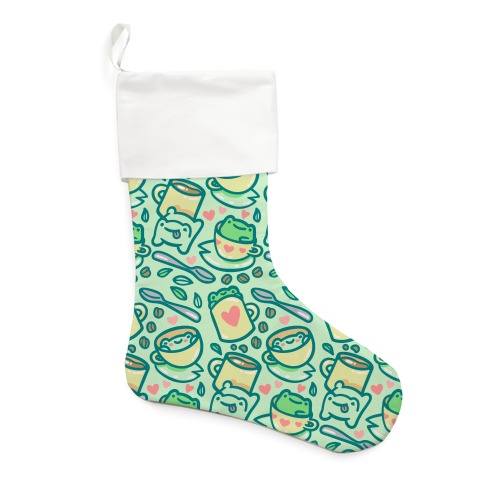 Coffee And Tea Frogs Stocking