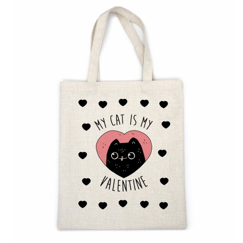 My Cat is My Valentine Casual Tote