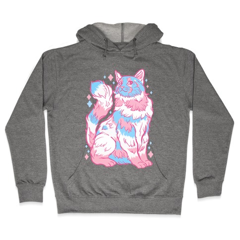 Transgender Pride Cat Hooded Sweatshirt