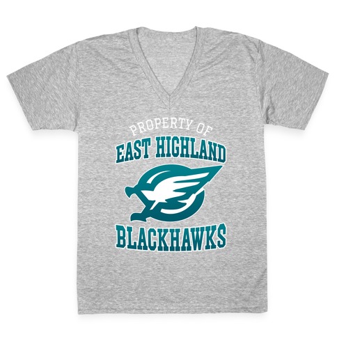 East Highland Blackhawks Euphoria Parody  V-Neck Tee Shirt