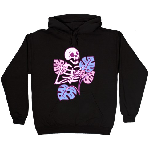 Monstera Skeleton Hooded Sweatshirt